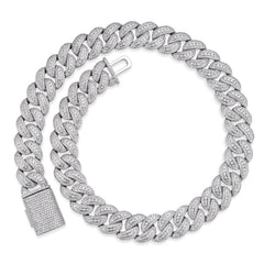 21MM Bold VVS Moissanite-Encrusted Cuban Link Necklace