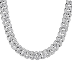 21MM Bold VVS Moissanite-Encrusted Cuban Link Necklace