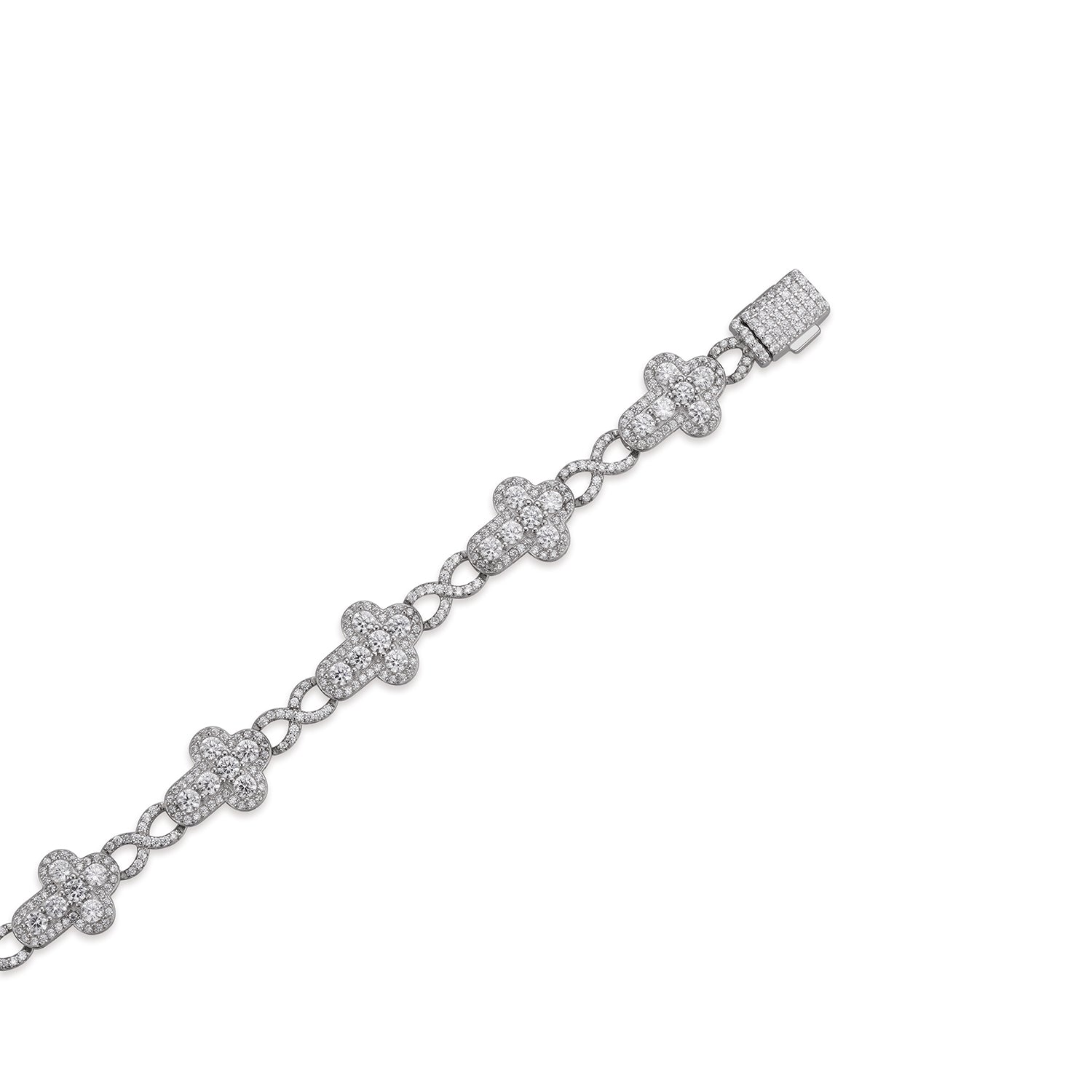 Exquisite VVS Moissanite Floral Design Bracelet