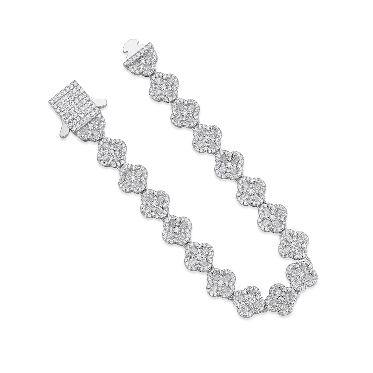 Luxury VVS Moissanite Flower Motif Bracelet