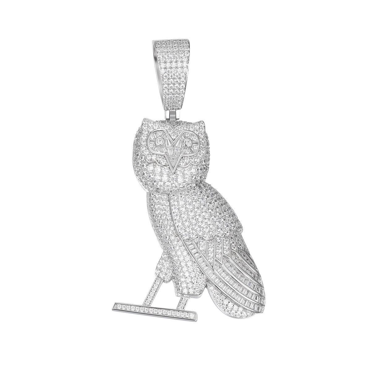 Symbol of Wisdom - Moissanite Owl Pendant