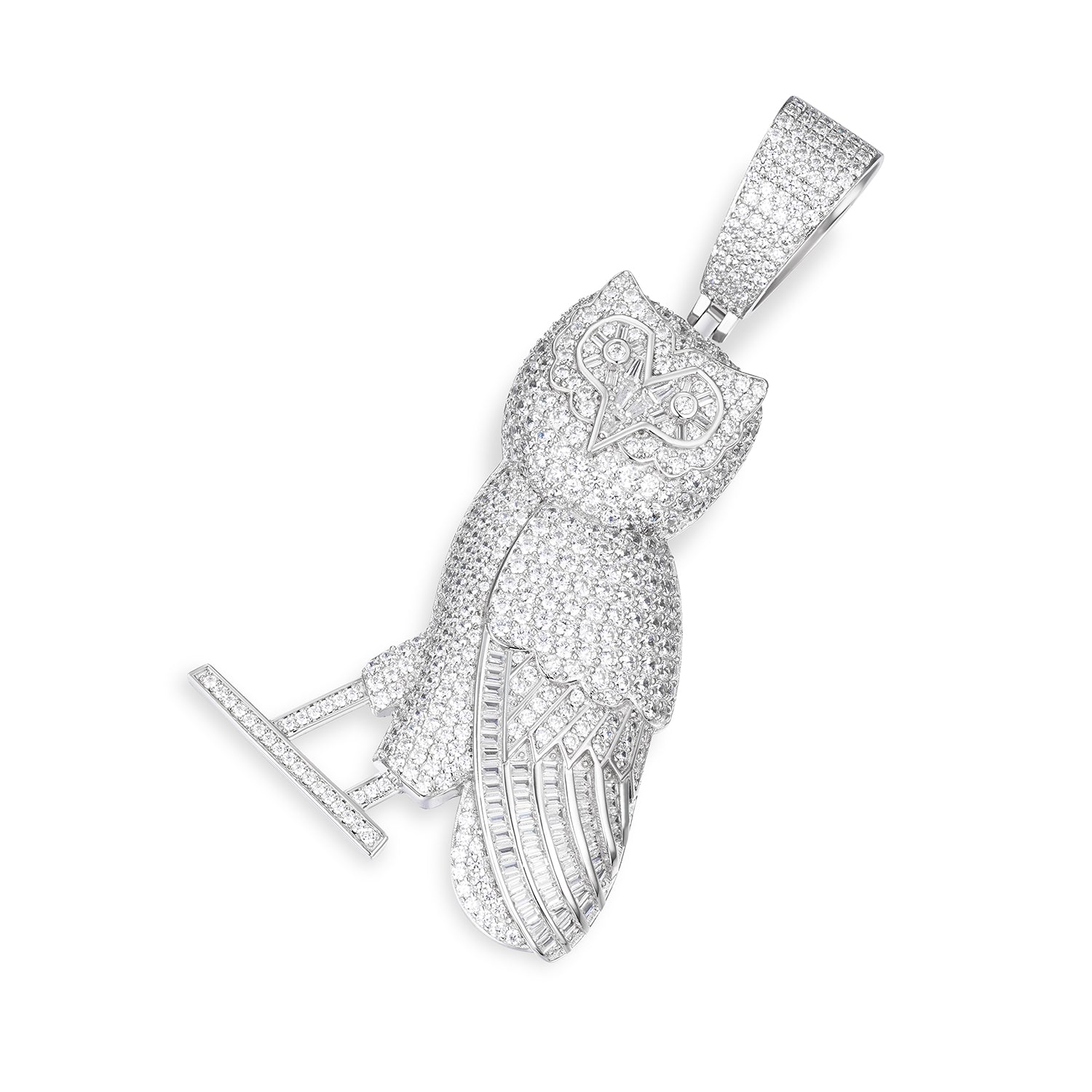 Symbol of Wisdom - Moissanite Owl Pendant