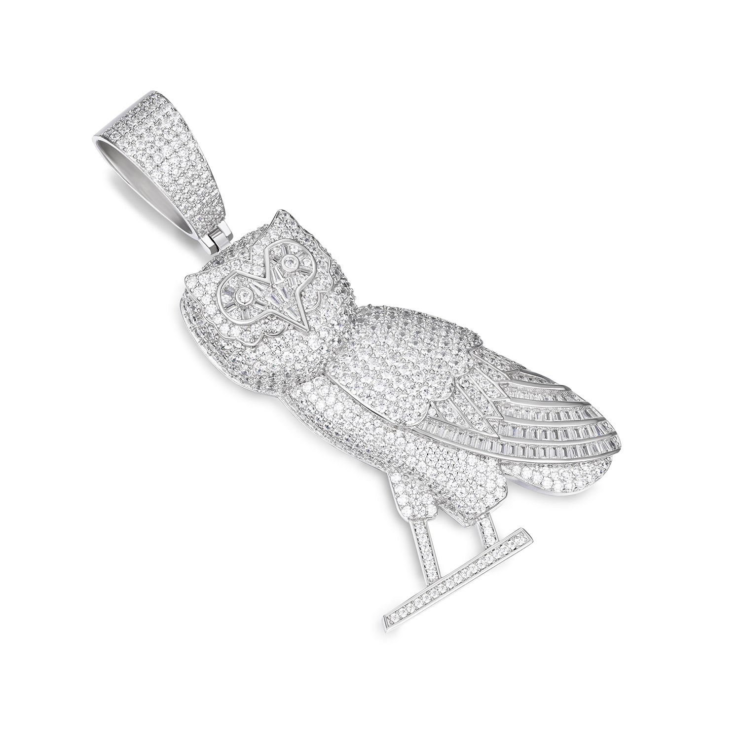 Symbol of Wisdom - Moissanite Owl Pendant