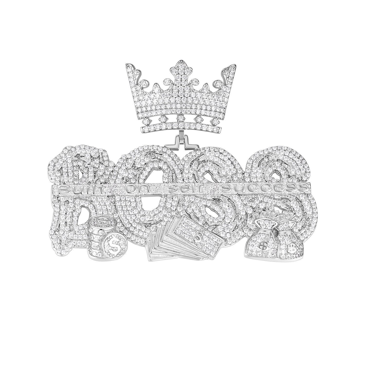 VVS Moissanite Boss Pendant Crown and Success Theme