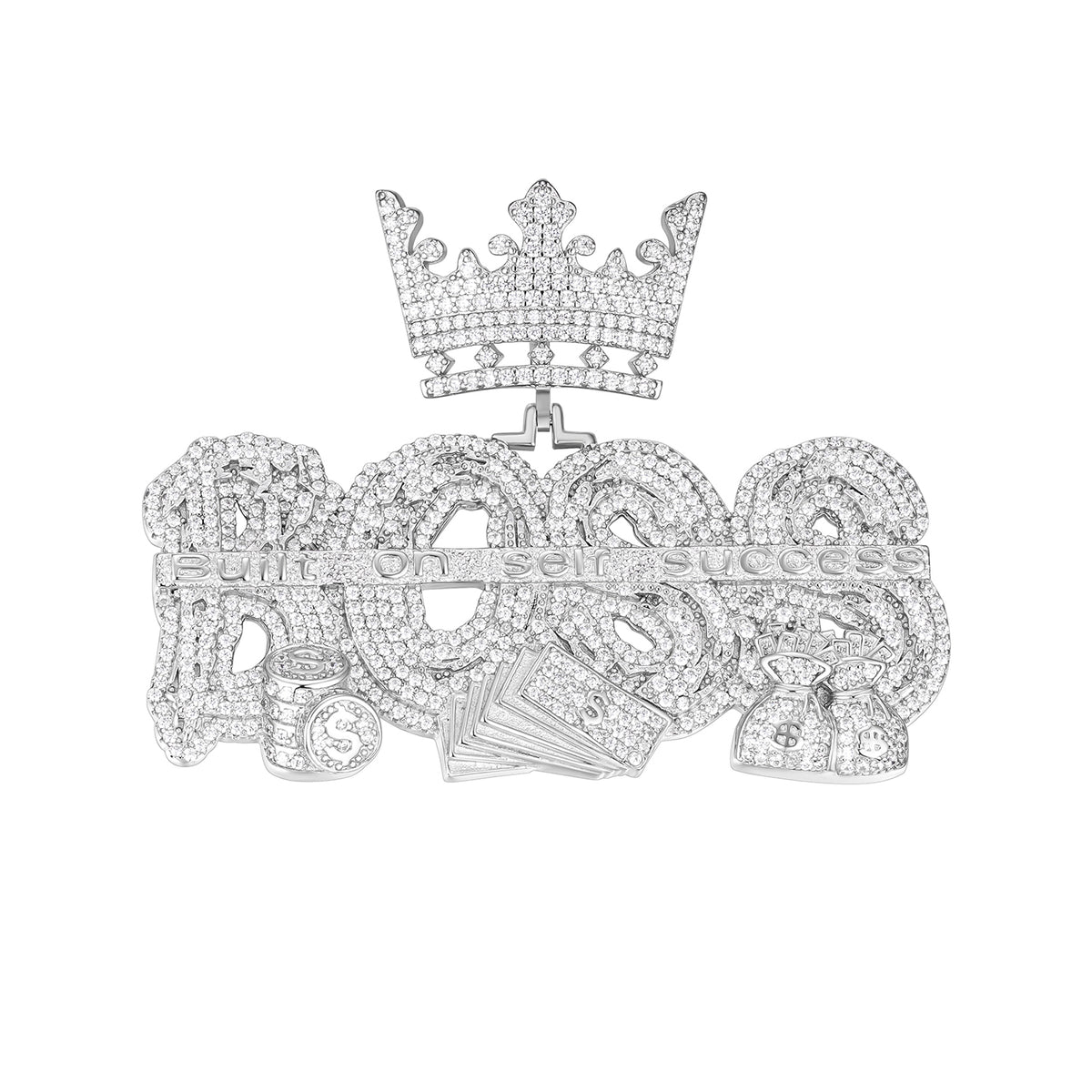 VVS Moissanite Boss Pendant Crown and Success Theme